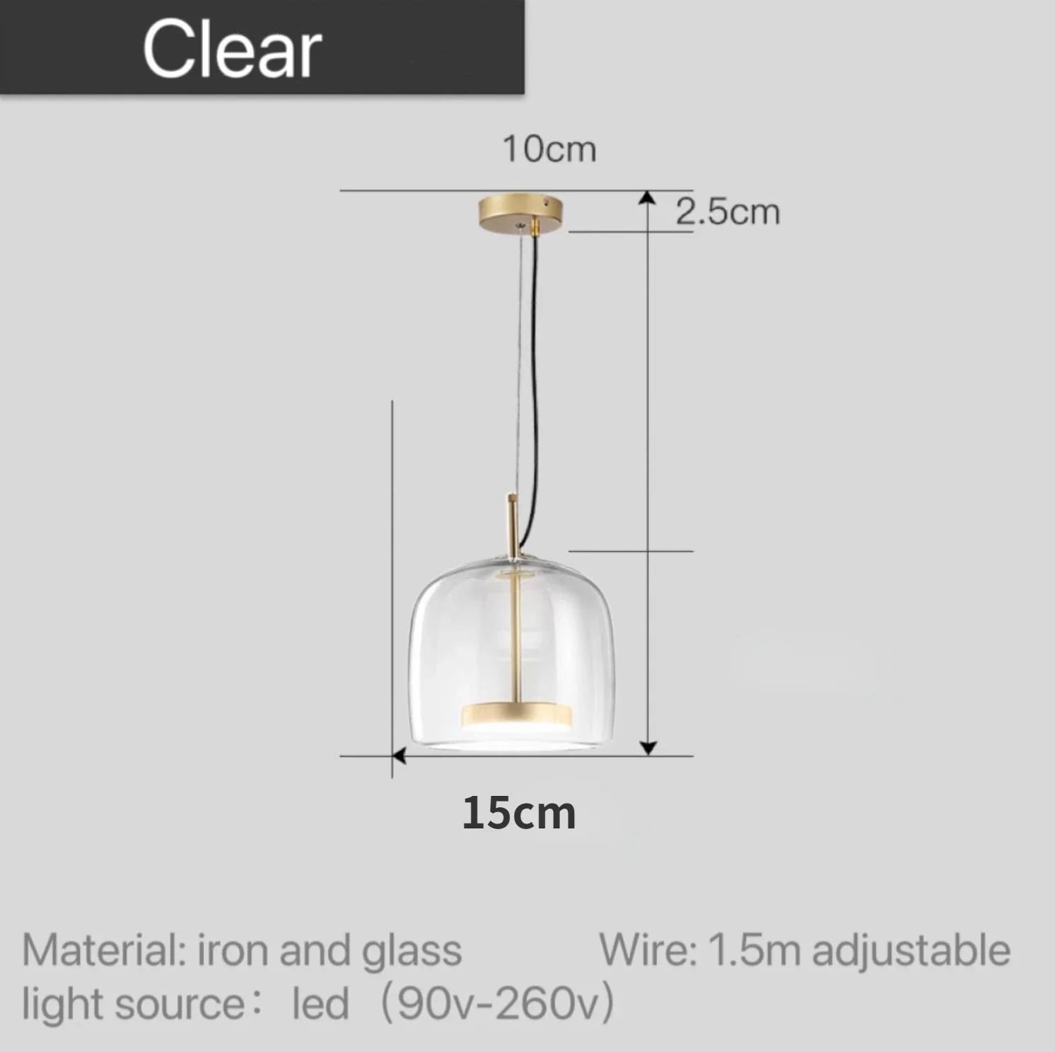 Astrid amber glass Nordic pendant light with gold fitting above a dining table