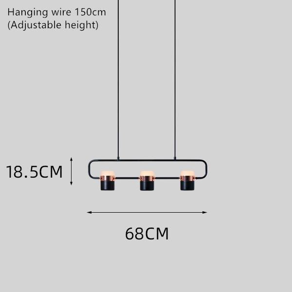 La Scène 3-head Nordic LED chandelier in white hanging above a kitchen island