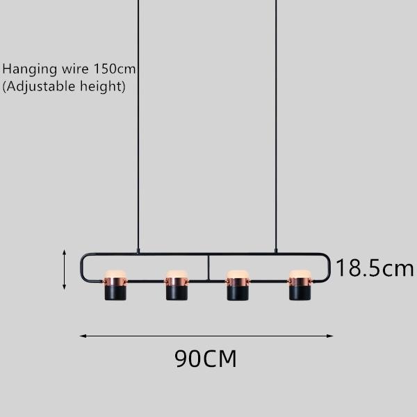 La Scène 3-head Nordic LED chandelier in white hanging above a kitchen island