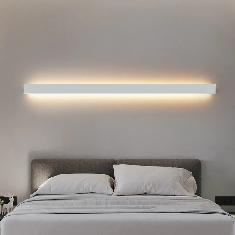 Simplicity minimalist white aluminium pendant light hanging in a Scandinavian living room