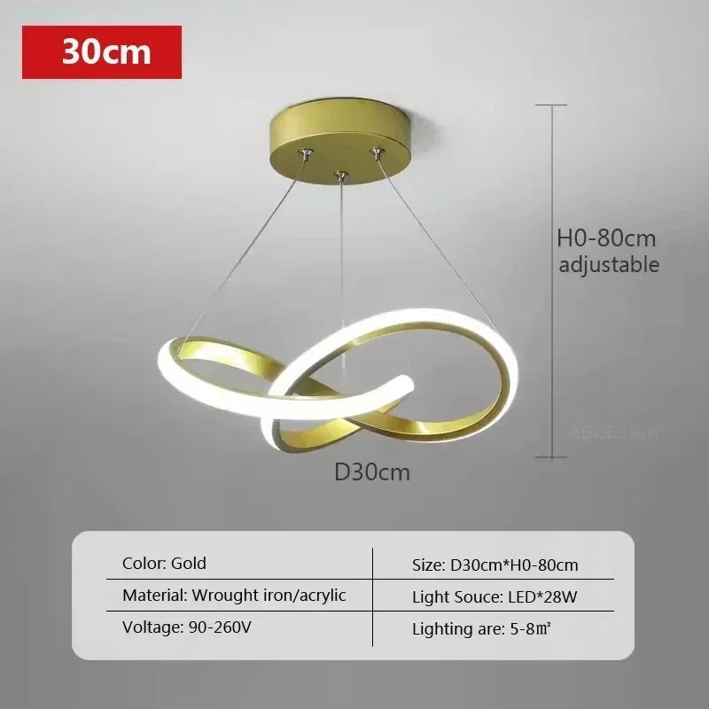 Strand slim Nordic LED ceiling pendant in white hanging in a dining room with low ceiling