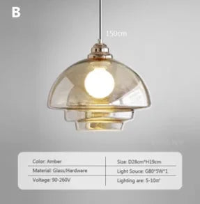 Opal milk glass pendant light hanging above a dining table, casting a soft warm glow