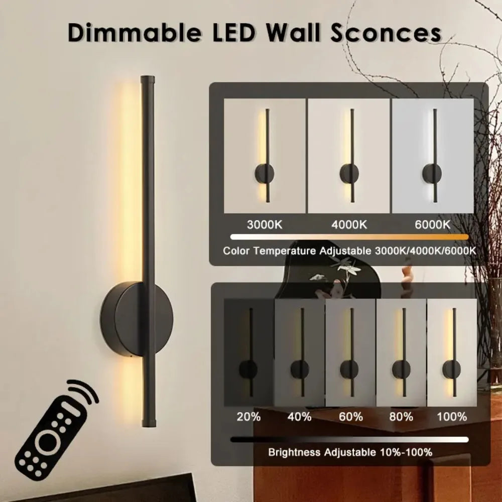 Volta magnetic rechargeable wall lamp in gold mounted in a hallway