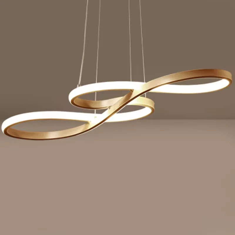 Islay dimmable LED kitchen pendant light in brushed gold above a marble kitchen island